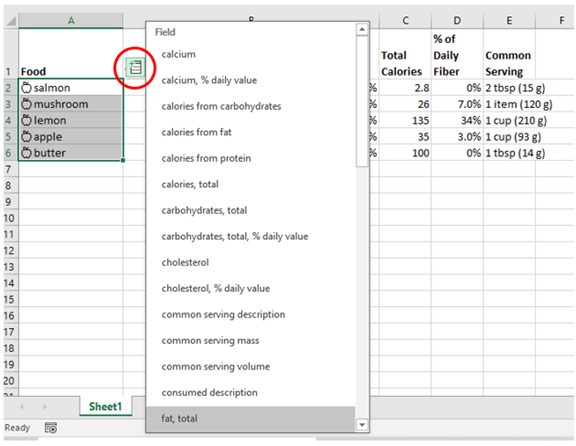 Excel Data